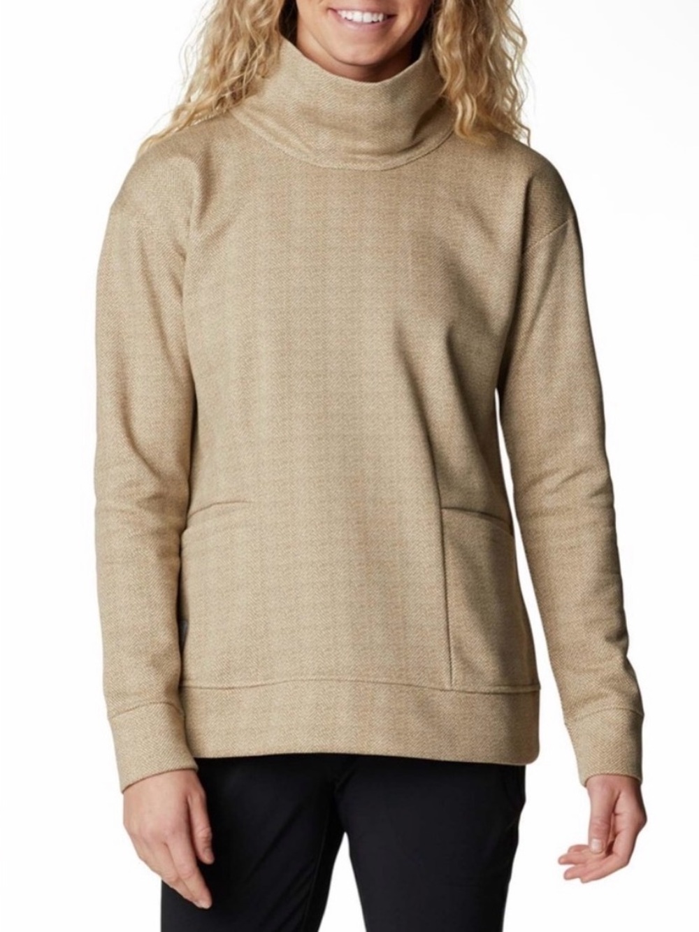 Columbia Sportswear Company Herringbone Cowl Neck Pullover Sweater | XL